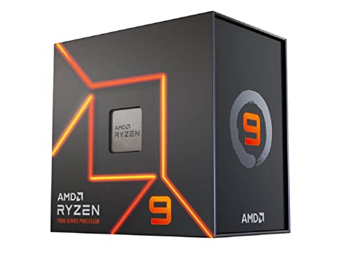 AMD Ryzen 9 7950X Processeur, 16 Cœurs/32 Threads Débridés, Architecture Zen 4, 80MB L3 Cache, 170W TDP, Jusqu'à 5,7 GHz Fréquence Boost, Socket AMD 5, DDR5 & PCIe 5.0, Pas de Ventirad