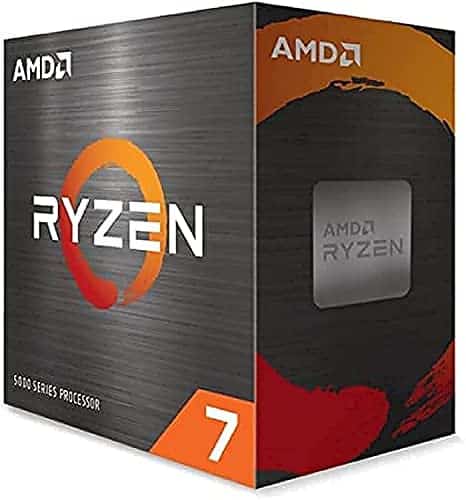 AMD Processeur Ryzen 7 5700X (horloge de base 3,4 GHz, puissance maximale jusqu'à 4,6 GHz, 8 cœurs, cache L3 32 Mo, socket AM4, sans refroidisseur) 100-100000926WOF, noir