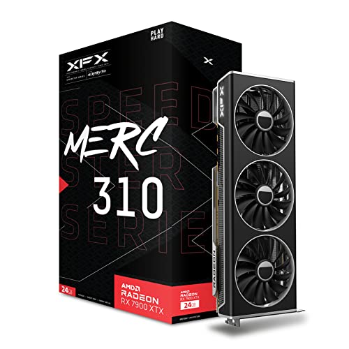 XFX Speedster MERC310 AMD Radeon™ RX 7900XTX Black Gaming Carte Graphique 24GB GDDR6, AMD RDNA™ 3 (RX-79XMERCB9)