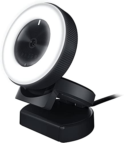 Razer Kiyo - Caméra de Streaming avec éclairage Circulaire (Webcam USB, vidéo HD 720p, 60 FPS, Compatible avec Le Logiciel Open Broadcaster, Xsplit, autofocus, Clip caméra, Connexion trépied) Noir