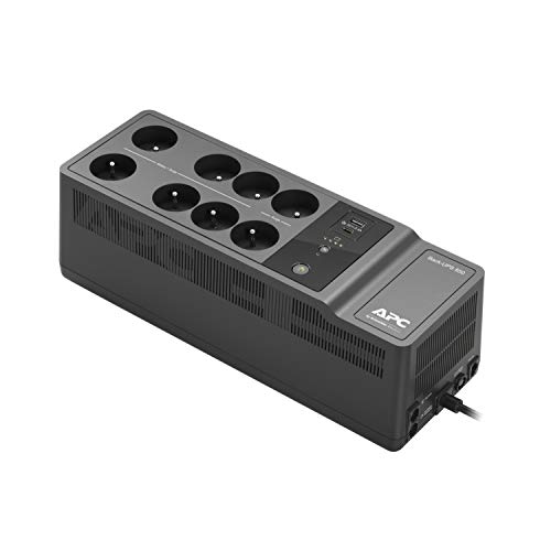 APC Back-UPS "Essential" BE850G2-FR - Onduleur parafoudre avec batterie de secours de 850VA (8 prises, parasurtenseur, 2 port de charge USB rapides Type-A et Type-C)