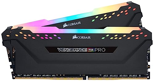 Corsair Mémoire de Bureau Corsair Vengeance RGB Pro 32 Go (2x16 Go) DDR4 3200 MHz C16 - Noire