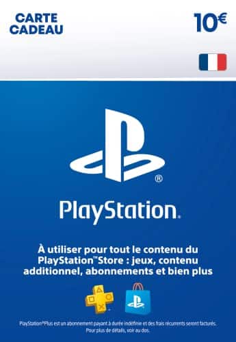 10€ Carte Cadeau PlayStation | PSN Compte Français [Code par Email]