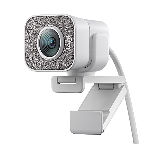 Logitech for Creators StreamCam, webcam pour streaming YouTube et Twitch, full HD 1080p 60Fps, connexion USB-C, détection des visages par IA, mise au point automatique, vidéo verticale - Blanc