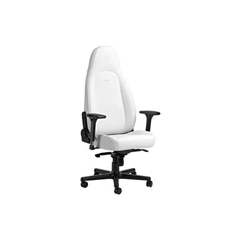 noblechairs Icon White Edition - Chaise Gaming Confortable - Fauteuil Bureau 150kg Capacité de Charge - Chaise Ergonomique - Chaise Pivotante - Siege Gamer - Coussin Inclus
