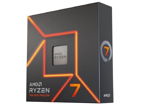AMD Ryzen 7 7700X Processeur, 8 Cœurs/16 Threads Débridés, Architecture Zen 4, 40MB L3 Cache, 105W TDP, Jusqu'à 5,4 GHz Fréquence Boost, Socket AMD 5, DDR5 & PCIe 5.0, Pas de Ventirad