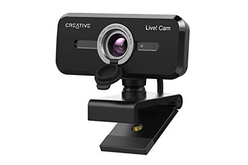 Creative Live! Cam Sync 1080p V2 Webcam USB grand angle avec fonction muet automatique et réduction du bruit pour les appels vidéo, double microphone intégré pour zoom, Skype
