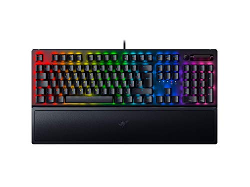 Razer BlackWidow V3 (Switches Verts) - Clavier Gamer Mécanique (Switches Mécaniques Clicky, Touches en ABS Doubleshot, Touches Media, Repose-Poignet) Clavier AZERTY | Noir