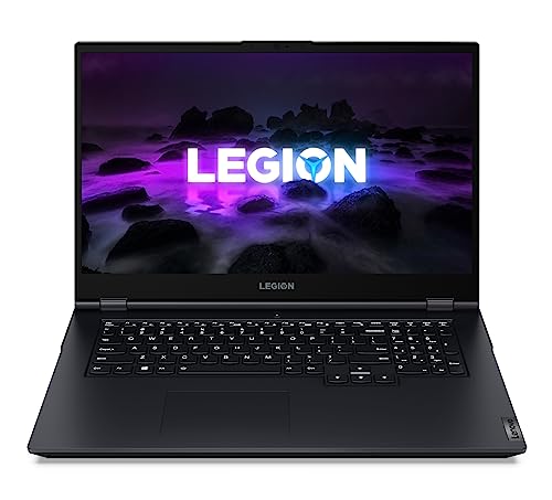 Lenovo Legion 5 17ACH6H - Ordinateur Portable Gaming 17.3" FHD 144Hz (AMD Ryzen 5 5600H,16Go de RAM,512Go SSD,NVIDIA GeForce RTX 3060, Windows 11 Home) Clavier AZERTY Rétroéclairé Français - Bleu/Noir