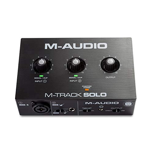 M-AUDIO M-TRACK SOLO Interface audio ou carte son USB avec 1 entrée pour microphone et logiciels