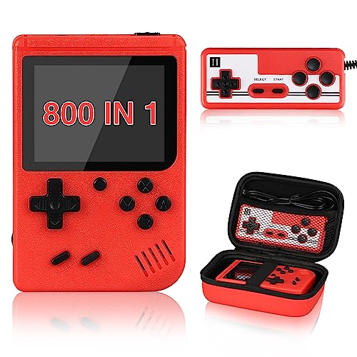 Console de Jeu Portable - Vaomon Retro Handheld Game Console Comes with Portable Shell, 800+ Classical FC Games, Game Console Support Connecting TV & 2 Players, Ideal Gift for Kids & Lovers
