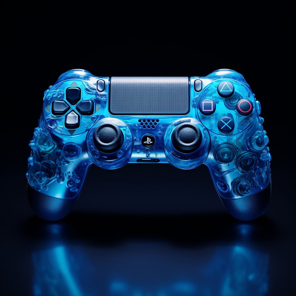 manette PS4 bleue