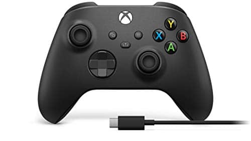 Xbox Manette sans fil Carbon Black avec Câble USB-C pour PC, Xbox Series X, Xbox Series S, Xbox One, Windows 10 & 11, Android et iOS