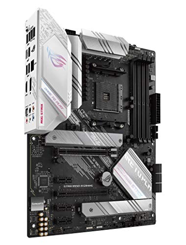 ROG Strix B550-A Gaming Carte mère AMD Ryzen AM4 ATX (PCIe 4.0, 14 phases d'alimentation, Intel 2.5 Gb Ethernet, 2xM.2, ASUS OptiMem II, AI Noise-Canceling Microphone, USB 3.2 Gen 2, Aura Sync)