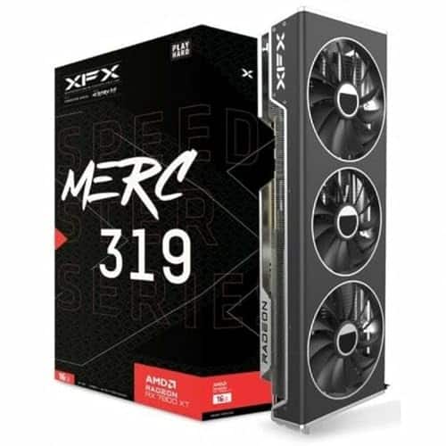 XFX Speedster MERC319 Radeon Carte Graphique de Jeu RX 7800 XT Noir Carte avec 16 Go GDDR6 HDMI 3xDP, AMD RDNA™ 3 (RX-78TMERCB9)