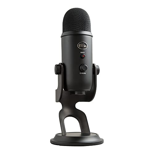Blue Microphones Yeti, Micro USB pour Enregistrer, Streaming, Gaming, Podcast, PC & Mac, condensateur, avec Effets Blue VO!CE, Support ajustable, Plug and Play - Noir