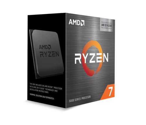 AMD Ryzen™ 7 5700X3D Processeur, 8 Cœurs/16 Threads Débridés, Architecture Zen 3, 100MB L3 Cache, 105W TDP, Jusqu'à 4,1 GHz Fréquence Boost, Socket AM4, DDR4 & PCIe 4.0, sans Ventirad