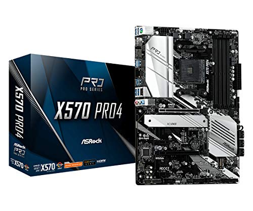 ASRock x570 Pro4, Carte mère AMD x570, AM4, DDR4, PCIe 4.0, Dual M.2, 2-Way Crossfire, Intel GbE, USB 3.2 Gen2 A+C, ATX