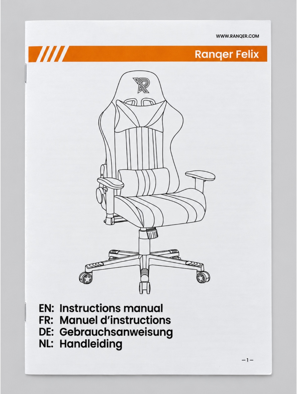 Livret d'instructions de la chaise gaming Ranqer Felix
