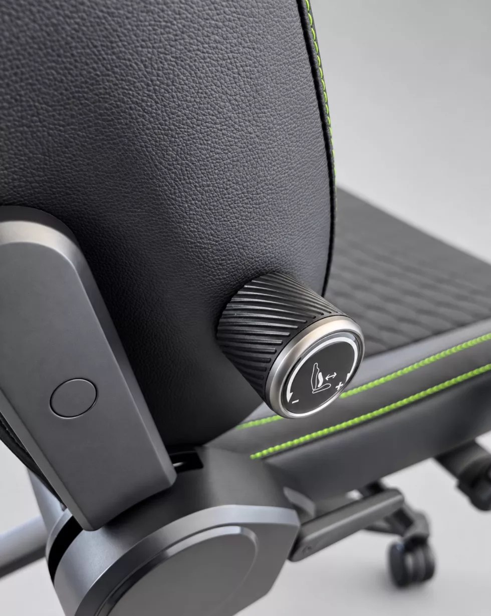 Molette de réglage du soutien lombaire HyperFlex de la Razer Iskur V2 NewGen